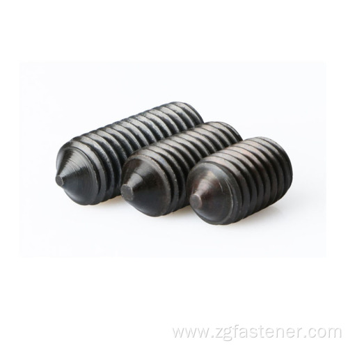 Black oxide Socket Set Screws With Cone Point